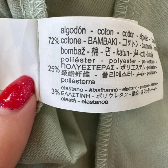 Zara Draped Waist Cotton Midi Dress in Mint Green - Picture 14 of 14